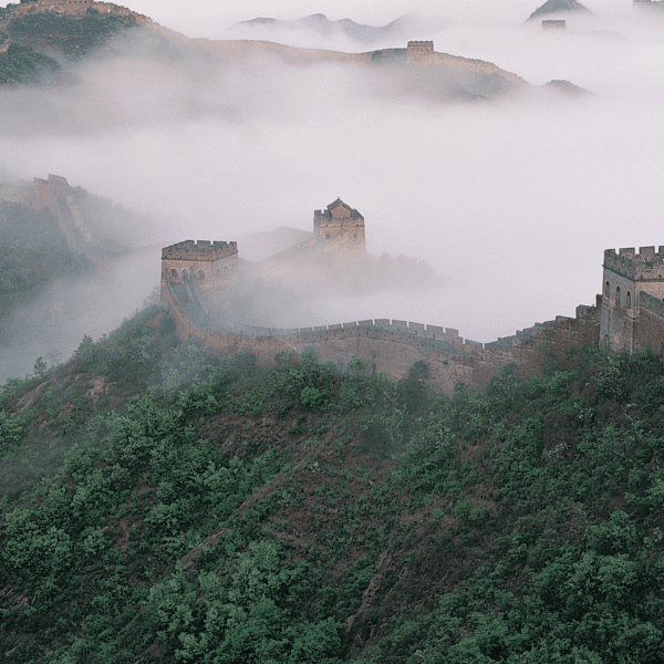 fog over the Great Wall of China