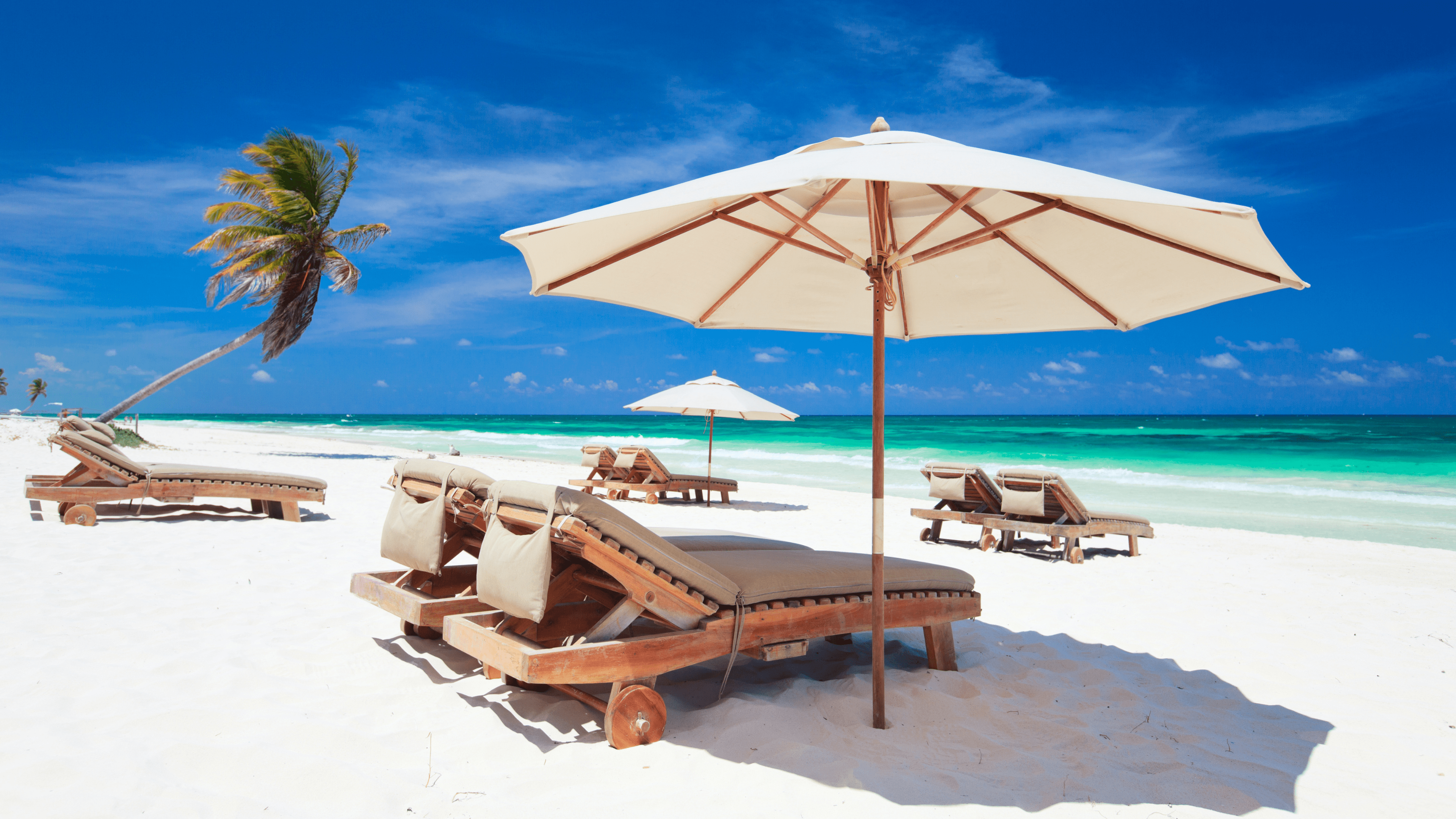 beach chairs in caribbean