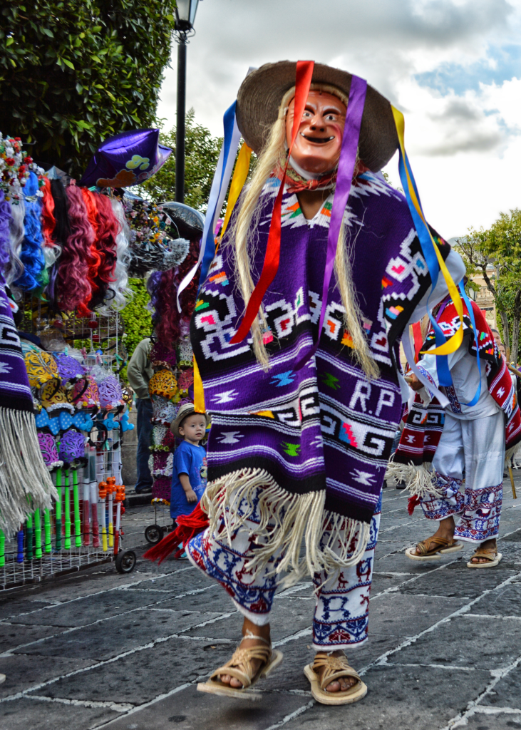 festival of the dead costume with man