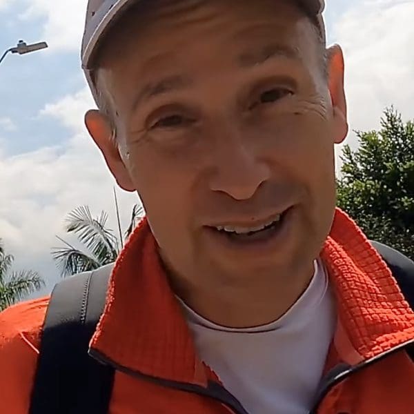 John talking to camera
