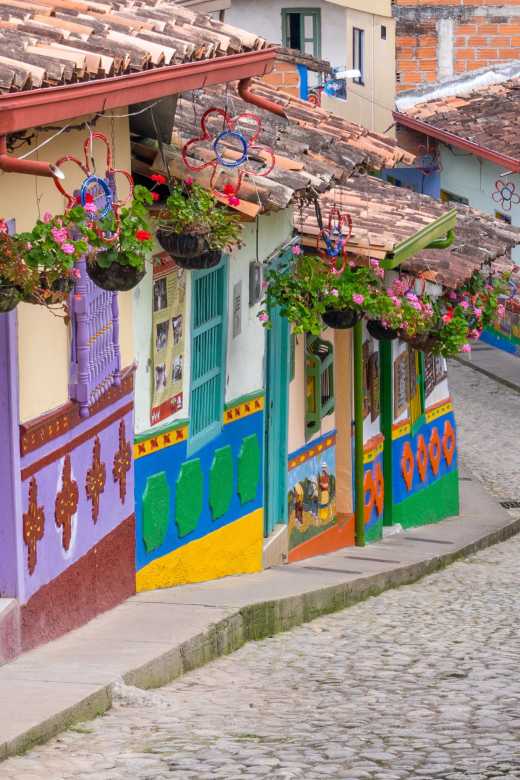 colorful colombian houses in colombia Guatape